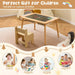 Multi-Use Kids Table and Chair Set | Sensory Table with Adjustable Height - Little and Giant Explorers Costway