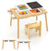 Multi-Use Kids Table and Chair Set | Sensory Table with Adjustable Height - Little and Giant Explorers Costway