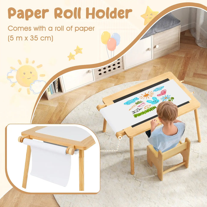 Multi-Use Kids Table and Chair Set | Sensory Table with Adjustable Height - Little and Giant Explorers Costway