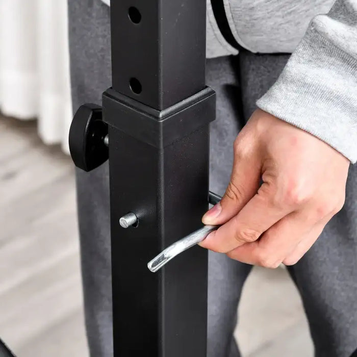 Multi-Use Weight Bench - 20kg Barbell | Adjustable Preacher Curl, Leg Curl and Bench Press Station HOMCOM - Little and Giant Explorers HOMCOM