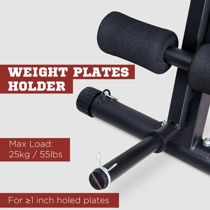 Adjustable Strength Training Sit-Up Ab Bench - Little and Giant Explorers HOMCOM