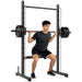 Multifunctional Gym Rack - Half Power Rack | Pull-Up Bar and Barbell Stand HOMCOM - Little and Giant Explorers HOMCOM