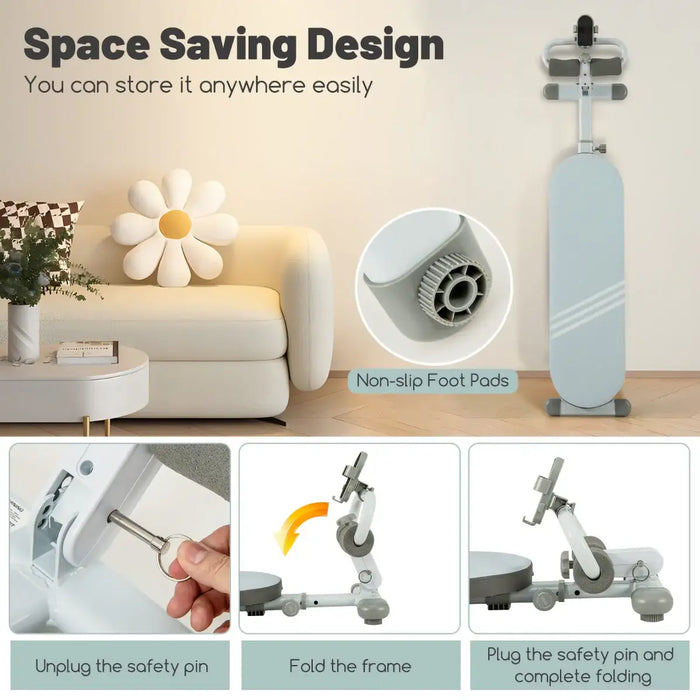 Multifunctional Training Platform - Blue | Adjustable Foldable Sit-Up Bench COSTWAY - Little and Giant Explorers Costway