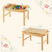 Kids Activity Table with Reversible Tabletop | Multi-Purpose Creative Workspace - Little and Giant Explorers Costway