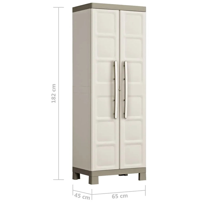 Multipurpose Storage Cabinet 'Excellence' in Beige and Taupe 182cm - Little and Giant Explorers Keter