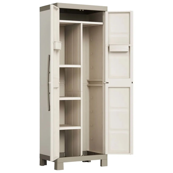 Multipurpose Storage Cabinet 'Excellence' in Beige and Taupe 182cm - Little and Giant Explorers Keter