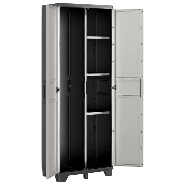 Multipurpose Storage Cabinet 'Gear' in Black and Grey 182cm - Little and Giant Explorers Keter