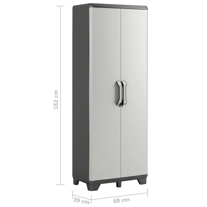 Multipurpose Storage Cabinet 'Gear' in Black and Grey 182cm - Little and Giant Explorers Keter