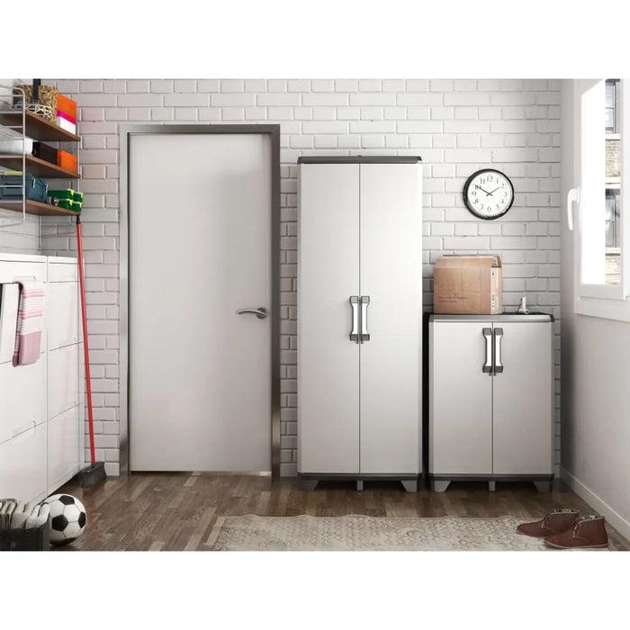 Multipurpose Storage Cabinet 'Gear' in Black and Grey 182cm - Little and Giant Explorers Keter