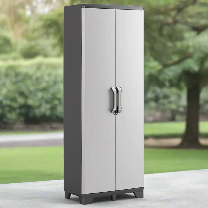 Multipurpose Storage Cabinet 'Gear' in Black and Grey 182cm - Little and Giant Explorers Keter