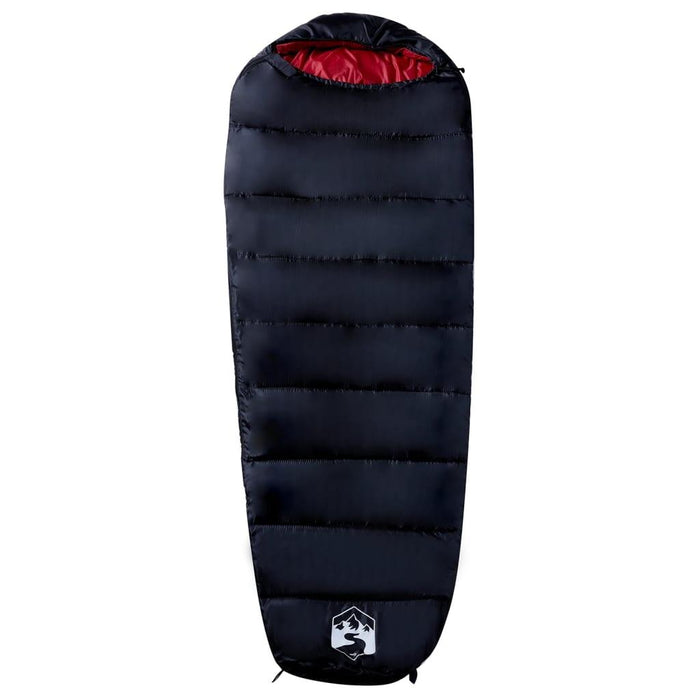 Mummy Sleeping Bag for Adults Camping 3 Seasons in Black and Red - Little and Giant Explorers vidaXL