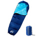 Mummy Sleeping Bag for Adults Camping 3 Seasons in Navy and Blue - Little and Giant Explorers vidaXL