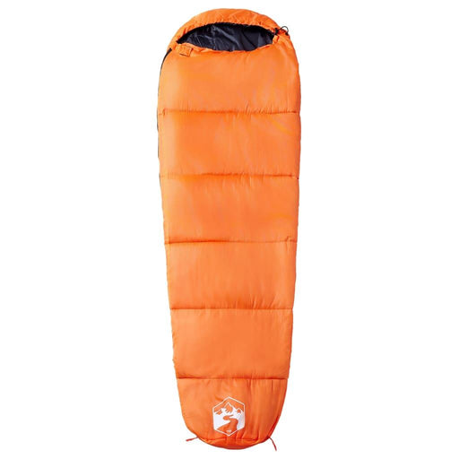 Mummy Sleeping Bag for Adults Camping 3 Seasons in Orange and Black - Little and Giant Explorers vidaXL