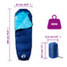 Mummy Sleeping Bag for Adults Camping 3 Seasons in Navy and Blue - Little and Giant Explorers vidaXL