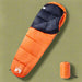 Mummy Sleeping Bag for Adults Camping 3 Seasons in Orange and Black - Little and Giant Explorers vidaXL