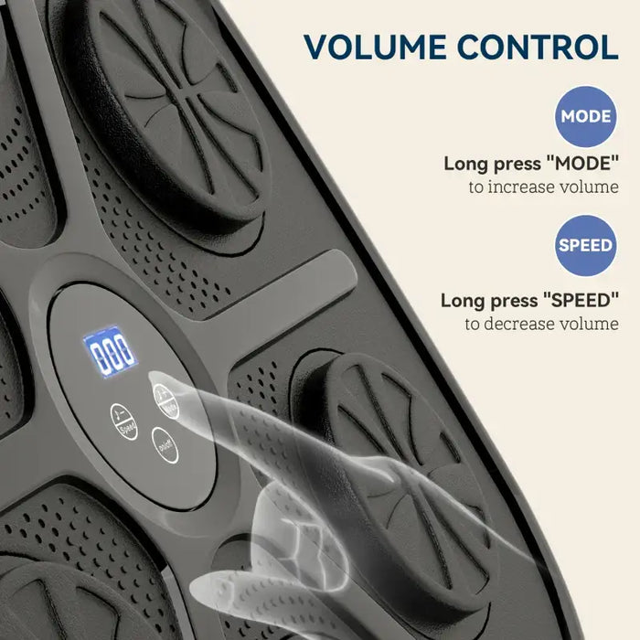 Music Boxing Machine – 9 Speeds and Modes | Bluetooth Wall-Mounted Boxing Pad SPORTNOW - Little and Giant Explorers SPORTNOW