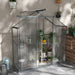 6 x 2.5FT Walk-in Polycarbonate Greenhouse in Dark Grey - Little and Giant Explorers Outsunny