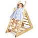 Natural Pine Climbing Triangle Ladder | Progressive Difficulty Levels for Ages 3+ - Little and Giant Explorers Costway