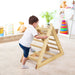 Natural Pine Climbing Triangle Ladder | Progressive Difficulty Levels for Ages 3+ - Little and Giant Explorers Costway