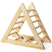 Natural Pine Climbing Triangle Ladder | Progressive Difficulty Levels for Ages 3+ - Little and Giant Explorers Costway