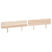 Two natural wood convertible sandbox benches on white background