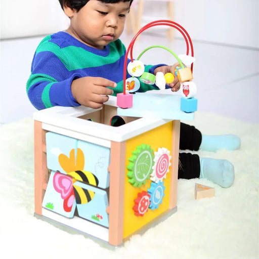 Nature Activity Cube – Wooden Multi-Activity Toy | Shape Sorter and Bead Maze for 12 Months+ LELIN - Little and Giant Explorers Lelin