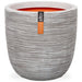Nature Rib Flower Pot | Ivory with Ribbed Pattern and Double-Walled Insulation - Little and Giant Explorers Capi
