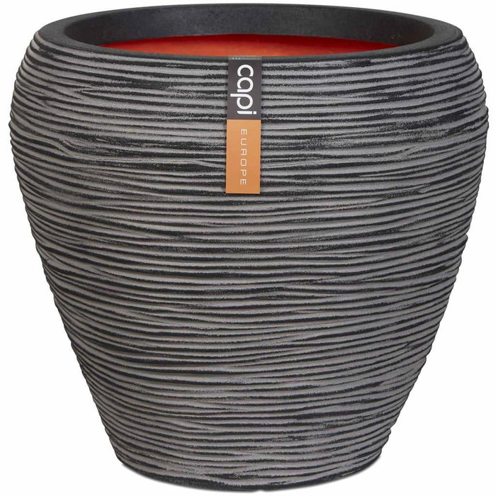 Nature Rib Tapered Vase in Anthracite (42 x 38cm) - Little and Giant Explorers Capi