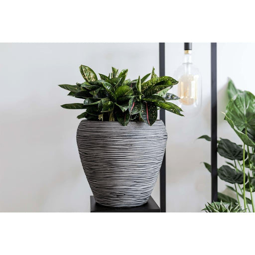 Nature Rib Tapered Vase in Anthracite (42 x 38cm) - Little and Giant Explorers Capi