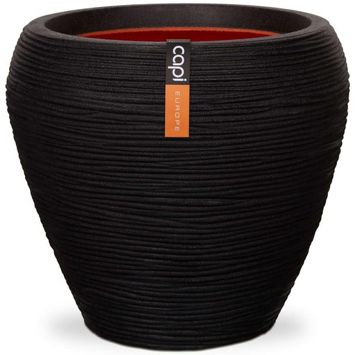 Nature Rib Tapered Vase in Black (42 x 38cm) - Little and Giant Explorers Capi