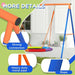 Nest Swing Seat Set with A-Frame Structure - Little and Giant Explorers Outsunny