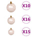 Nordmann Fir Artificial Christmas Tree with LEDs and Rose Ball Set 240cm - Little and Giant Explorers vidaXL