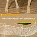 Close-up of glittering gold deer decorative figure with powder-coated steel frame on wooden floor