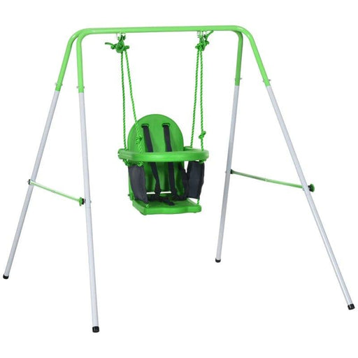 Nursery Swing with Seatbelt, High Support Back and Front Guard - Little and Giant Explorers Outsunny