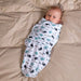 Ocean Whale Print Wrap Swaddling Blanket - Little and Giant Explorers Bo Jungle