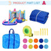 Octopus inflatable bouncy castle with slide, accessories, sea world theme playset parts.