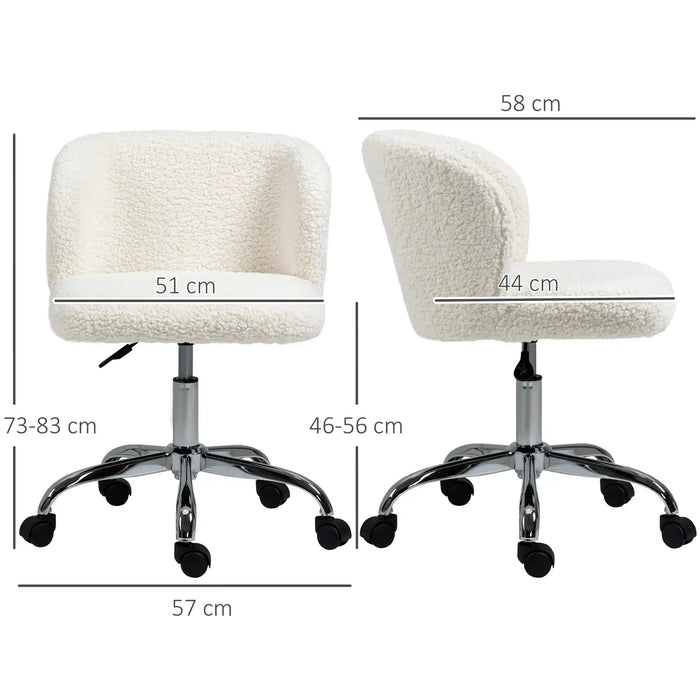 Chic Office Chair with Adjustable Height and Wheels - Little and Giant Explorers HOMCOM