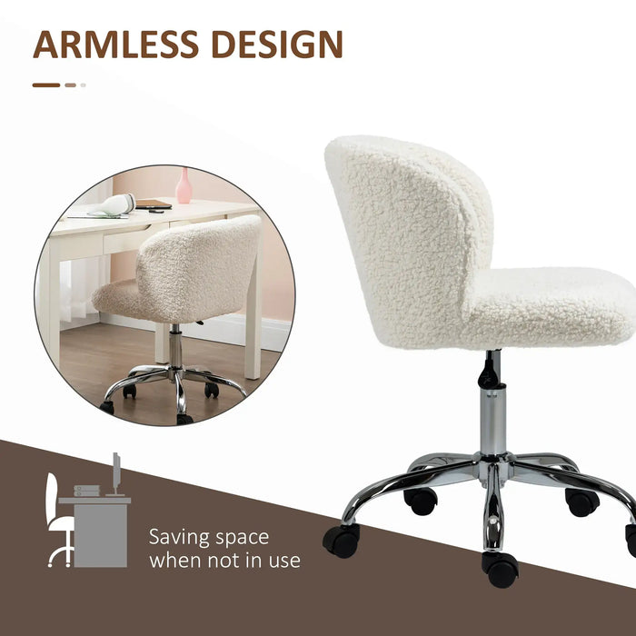 Chic Office Chair with Adjustable Height and Wheels - Little and Giant Explorers HOMCOM