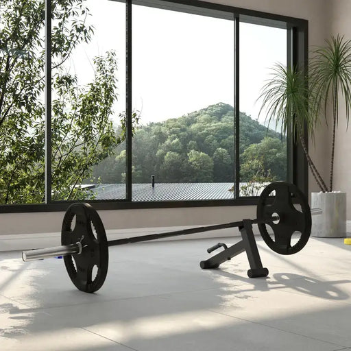 Olympic Bar and Barbell Jack Set - 200kg Capacity | Strength Training Equipment SPORTNOW - Little and Giant Explorers SPORTNOW