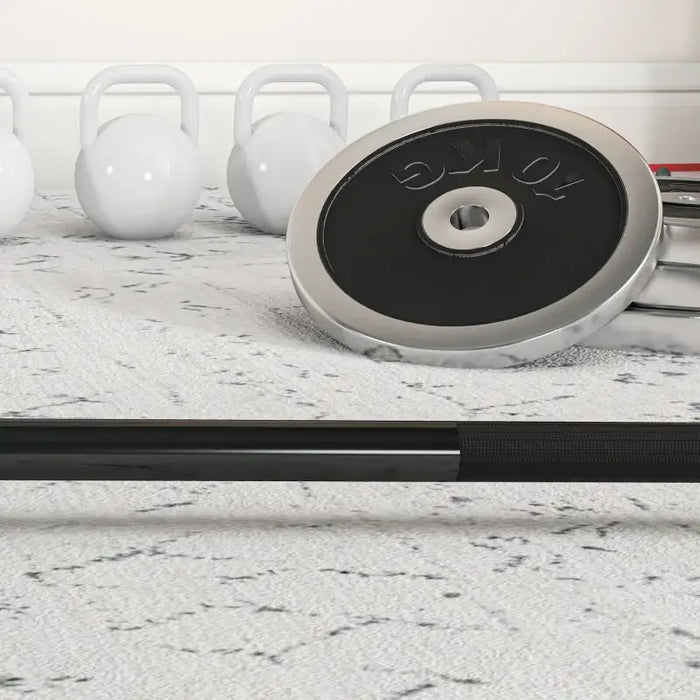 Olympic Bar and Barbell Jack Set - 200kg Capacity | Strength Training Equipment SPORTNOW - Little and Giant Explorers SPORTNOW