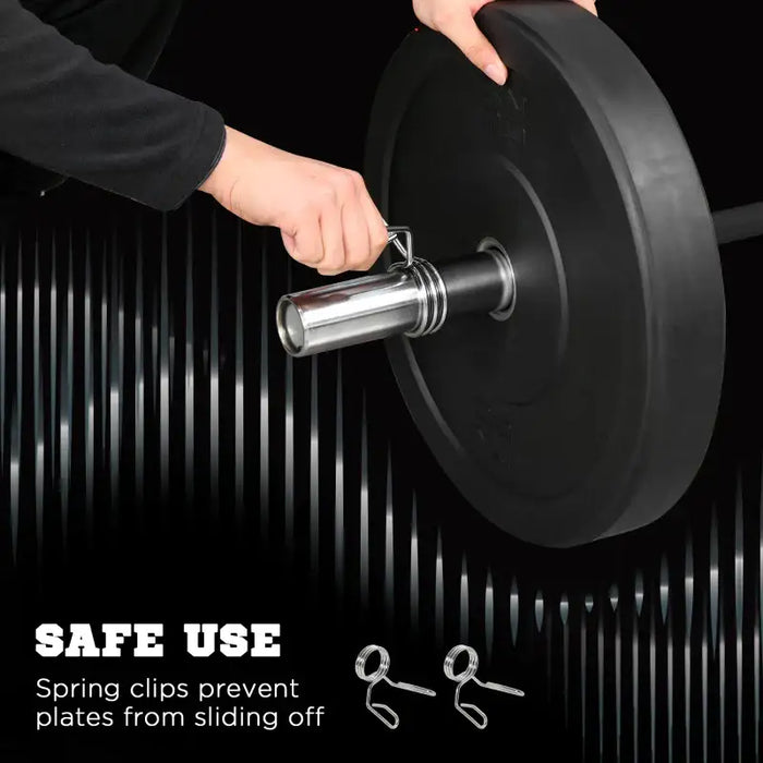 Olympic Bar and Barbell Jack Set - 200kg Capacity | Strength Training Equipment SPORTNOW - Little and Giant Explorers SPORTNOW