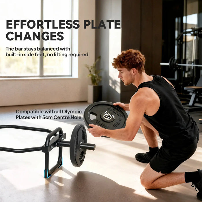 Olympic Trap Bar – Hex Deadlift Bar with Raised Handles | 300kg Capacity SPORTNOW - Little and Giant Explorers