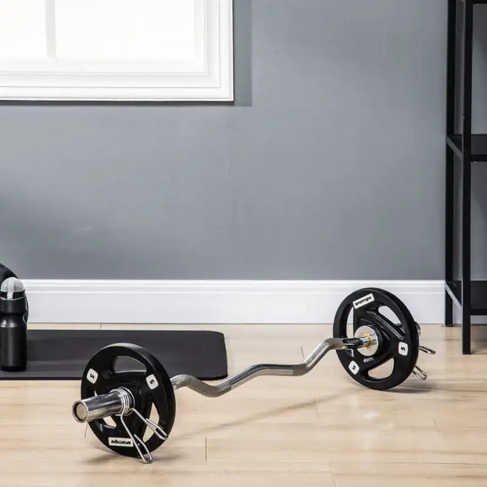 Olympic Weight Plates | Set of 2 x 5kg Rubber-Coated Plates SPORTNOW - Little and Giant Explorers SPORTNOW