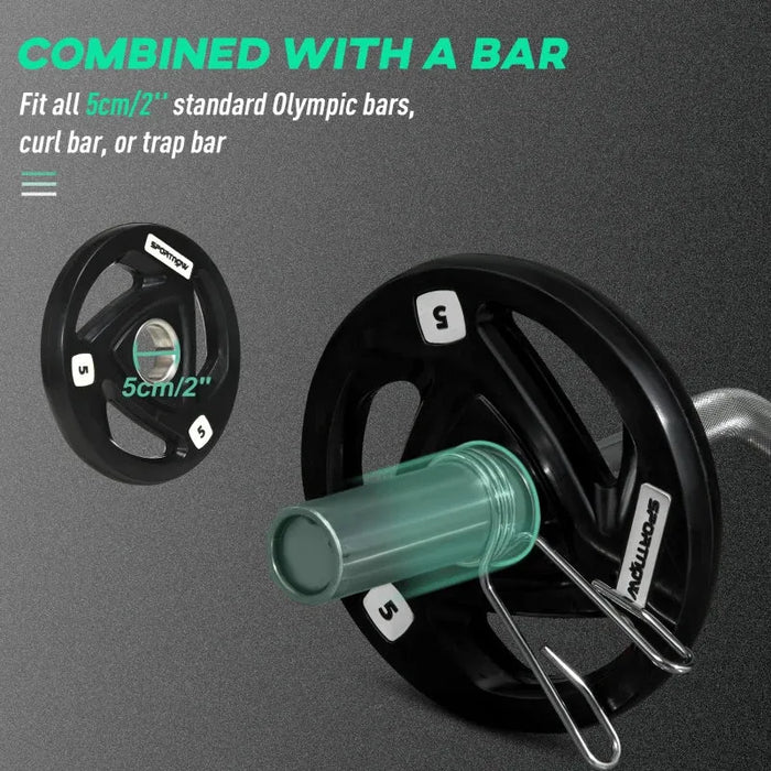 Olympic Weight Plates | Set of 2 x 5kg Rubber-Coated Plates SPORTNOW - Little and Giant Explorers SPORTNOW