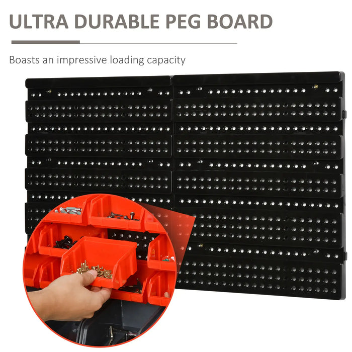 On-Wall Organiser | 30 Storage Cubbies with Removable Pegboard System - Little and Giant Explorers DURHAND