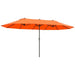 Orange Double Garden Parasol | 4.6m Wide Dual Canopy with Crank Handle OUTSUNNY - Little and Giant Explorers Outsunny