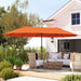 Orange Double Garden Parasol | 4.6m Wide Dual Canopy with Crank Handle OUTSUNNY - Little and Giant Explorers Outsunny