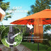 Orange Double Garden Parasol | 4.6m Wide Dual Canopy with Crank Handle OUTSUNNY - Little and Giant Explorers Outsunny