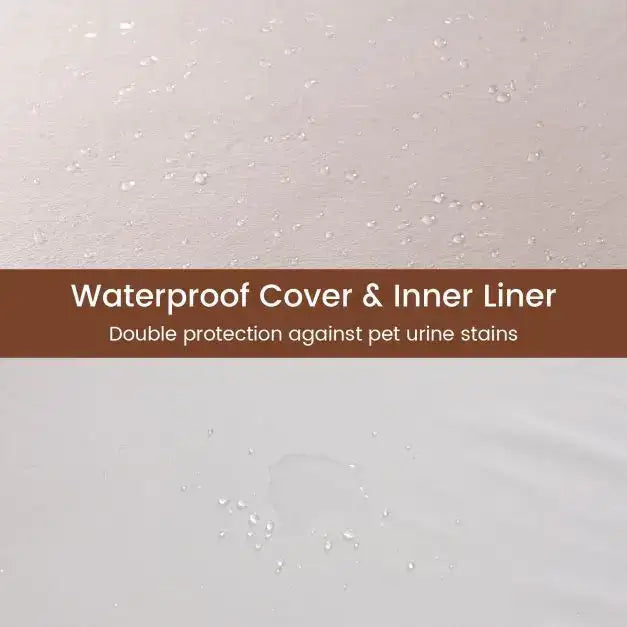 Orthopaedic Memory Foam Dog Bed – Beige | Waterproof Cover and Non-Slip Base COSTWAY - Little and Giant Explorers Costway