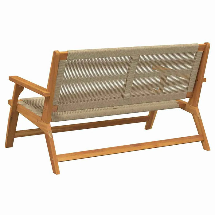 Outdoor Bench Beige Solid Acacia Wood | Chic Rope Design and Modern Styling | VIDAXL - Little and Giant Explorers vidaXL
